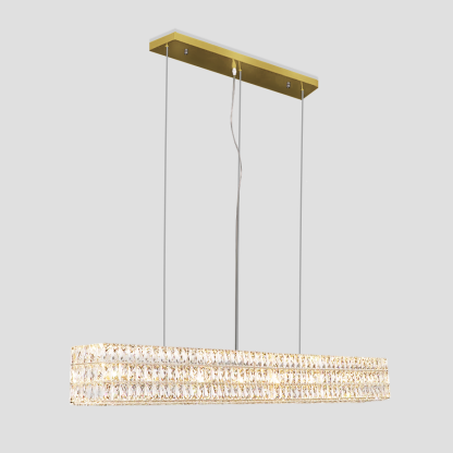 Gadsden Halo Rectangular Crystal Chandelier-Fullstarlighting