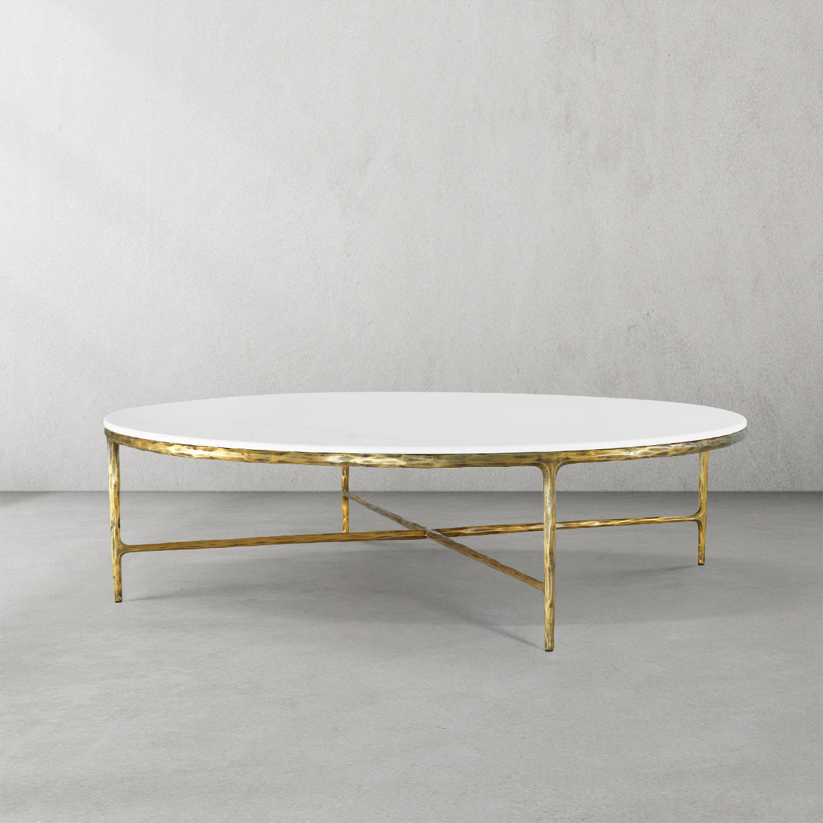 Thaddeus Marble Round Coffee Table 55"D-Fullstarlighting