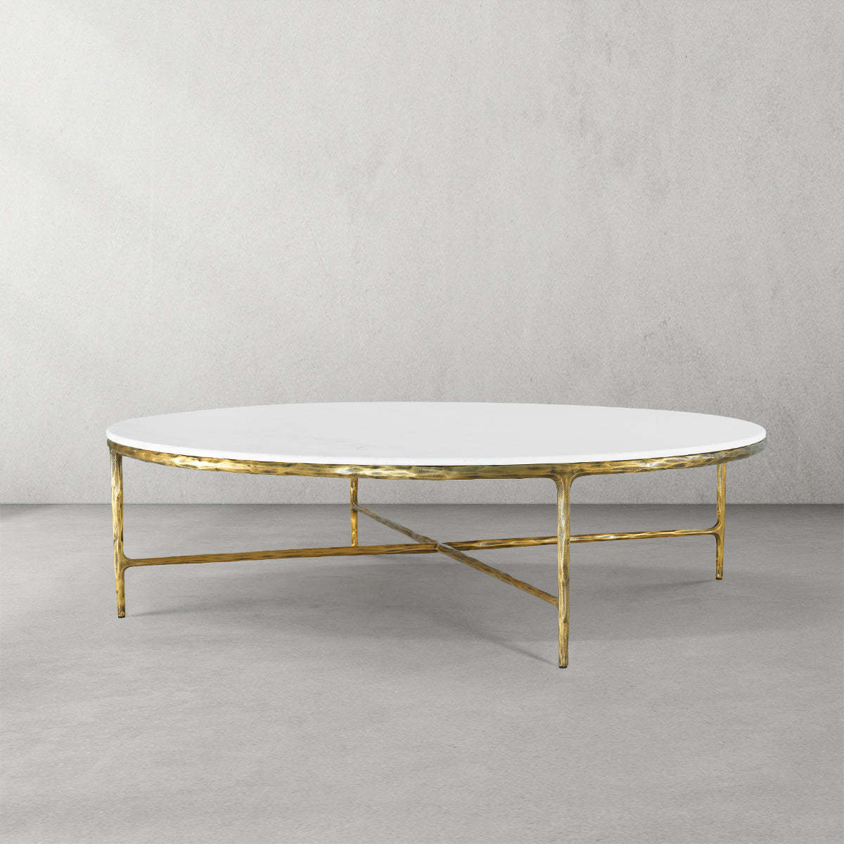 Thaddeus Marble Round Coffee Table 55"D-Fullstarlighting