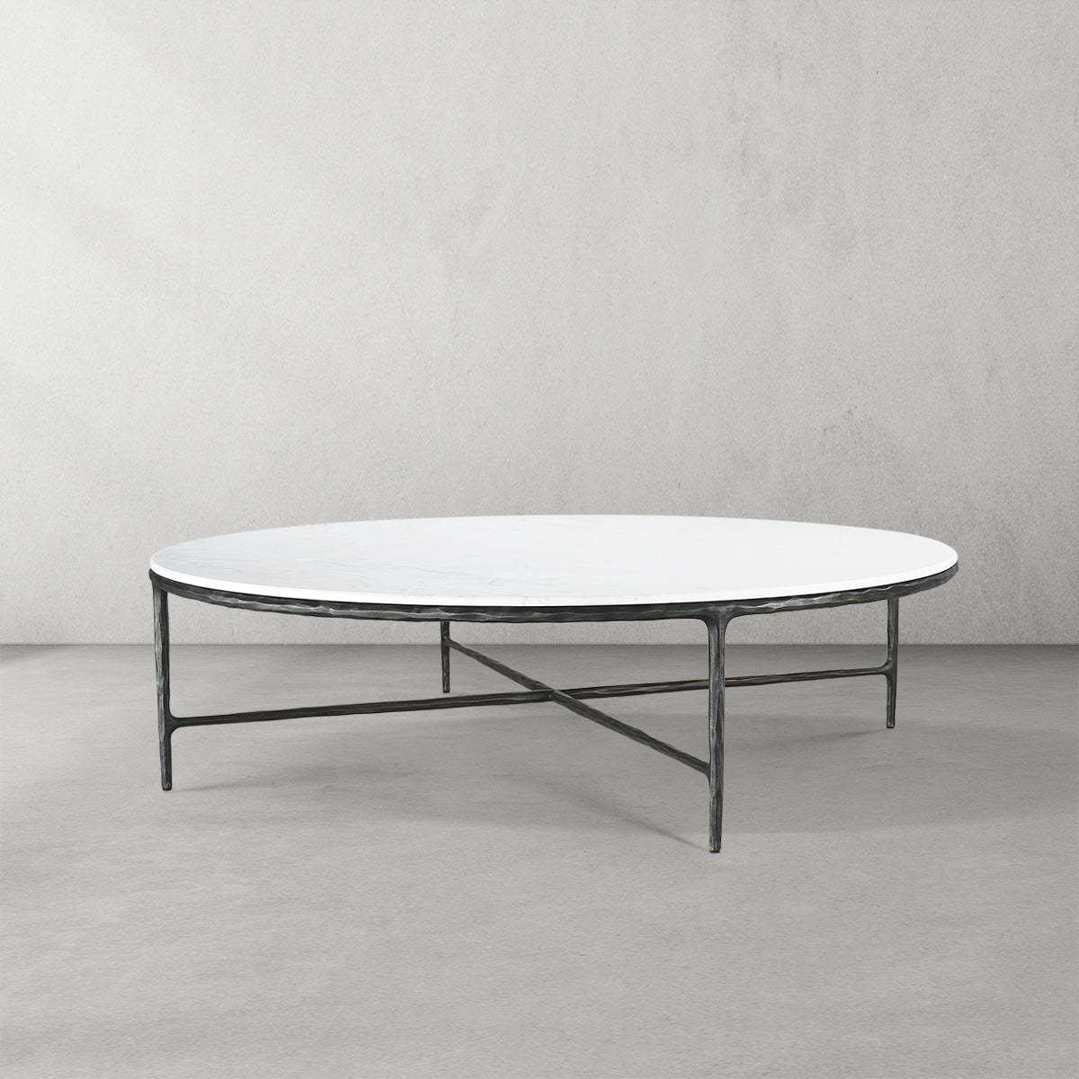 Thaddeus Marble Round Coffee Table 55"D-Fullstarlighting