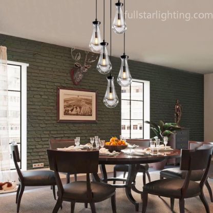 Raindrop Round Chandelier 5 Lights 14"D-Fullstarlighting