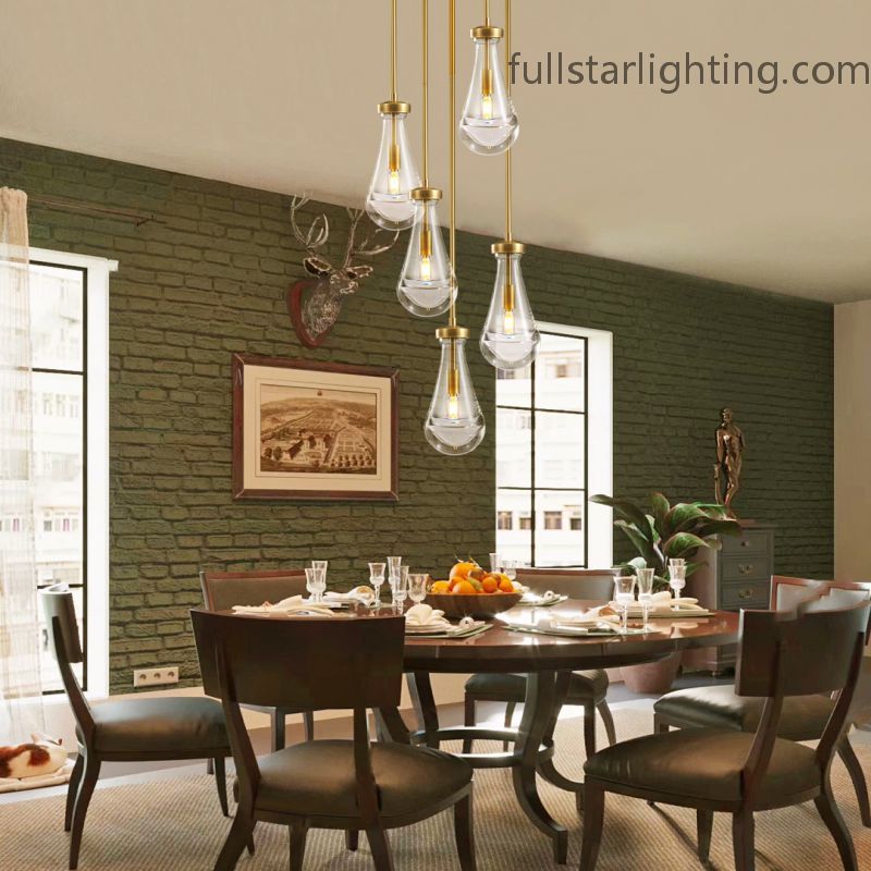 Raindrop Round Chandelier 5 Lights 14"D-Fullstarlighting