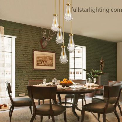 Raindrop Round Chandelier 5 Lights 14"D-Fullstarlighting