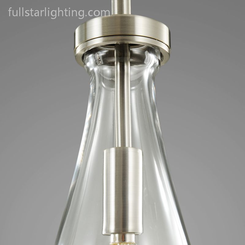 Raindrops 5-Light Rod Rectangular Chandelier