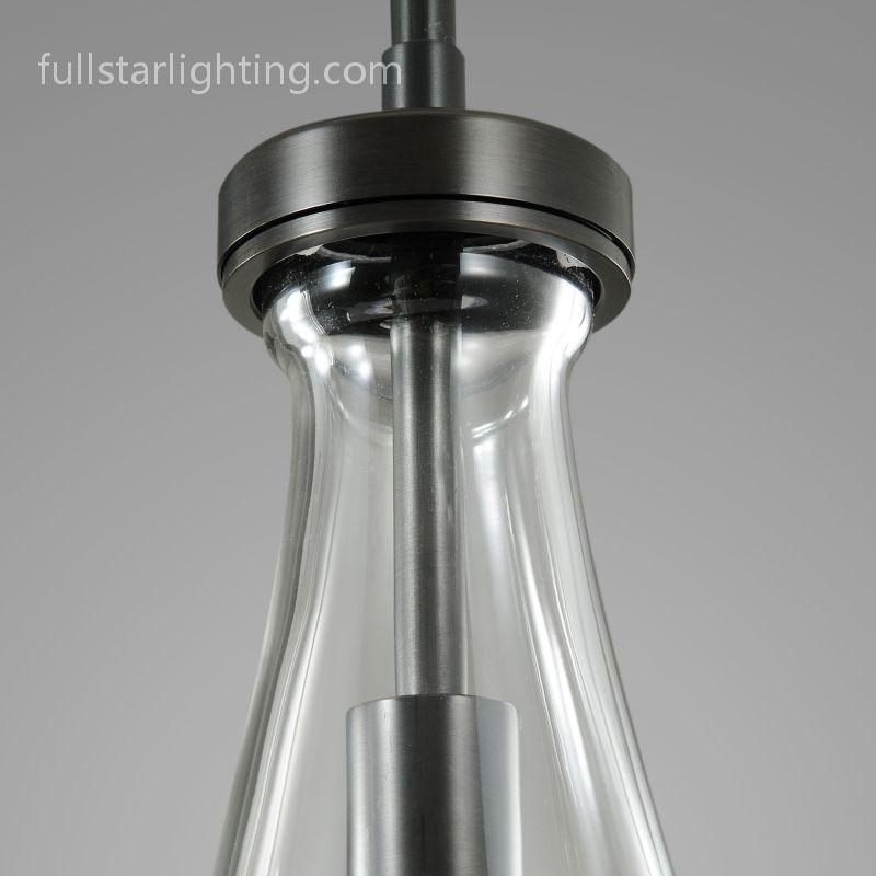 Raindrops 5-Light Rod Rectangular Chandelier