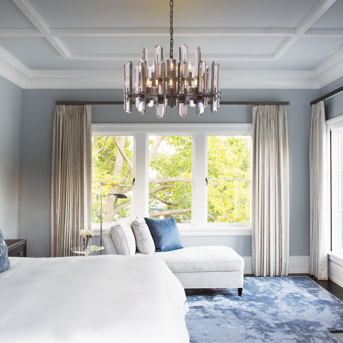 Brous Crystal Round Chandelier-Fullstarlighting