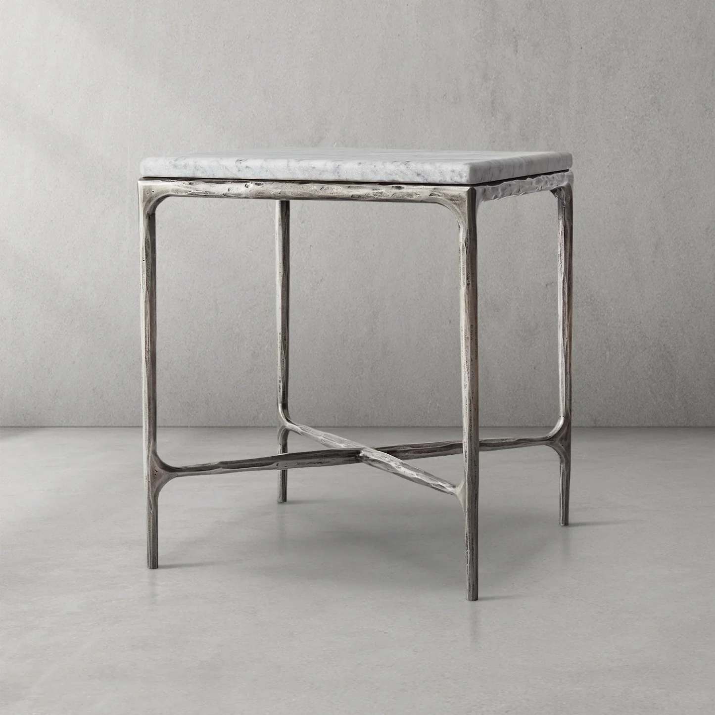 Thaddeus Marble Square Side Table 18" 22"-Fullstarlighting