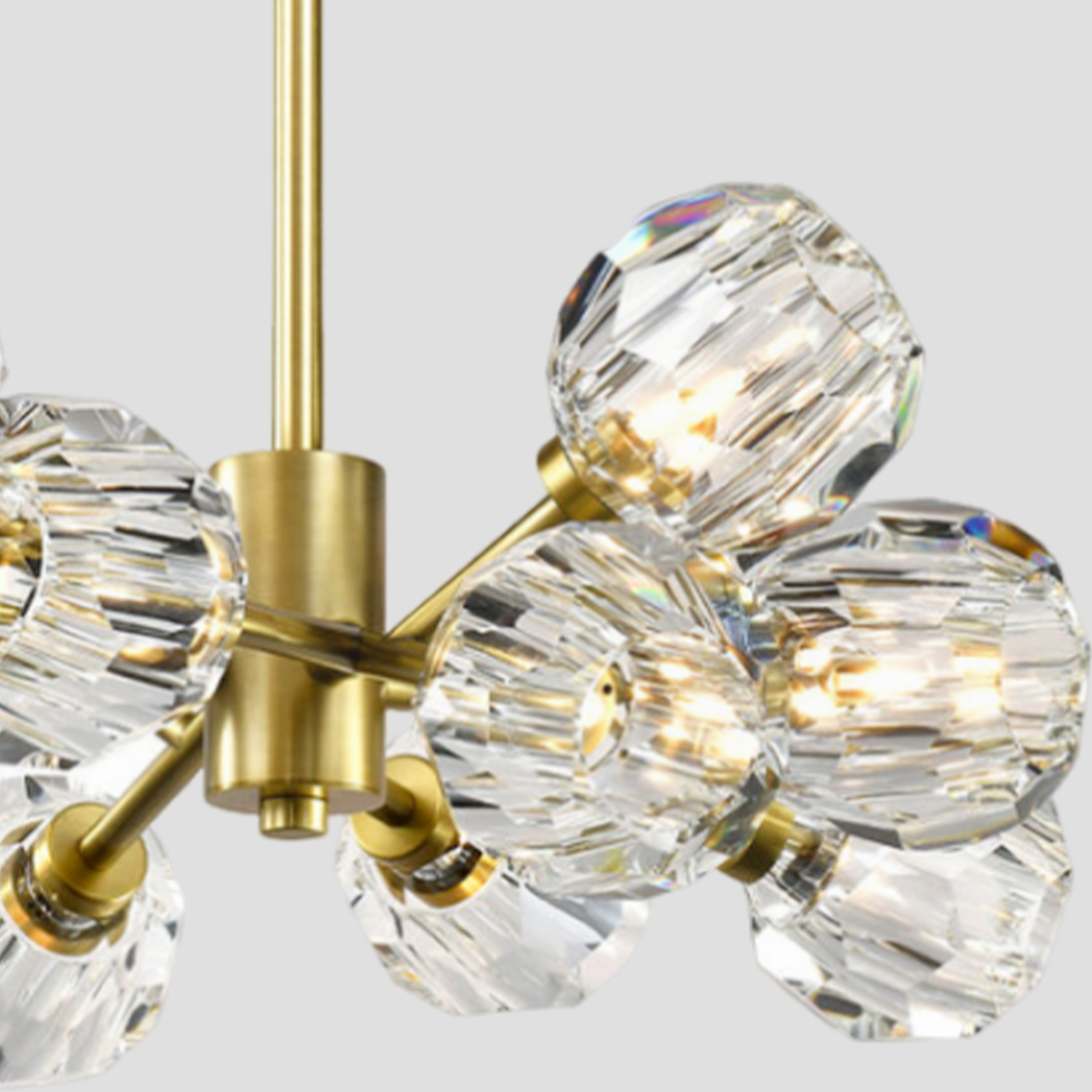 Kelly Clear Glass Chandelier-Fullstarlighting