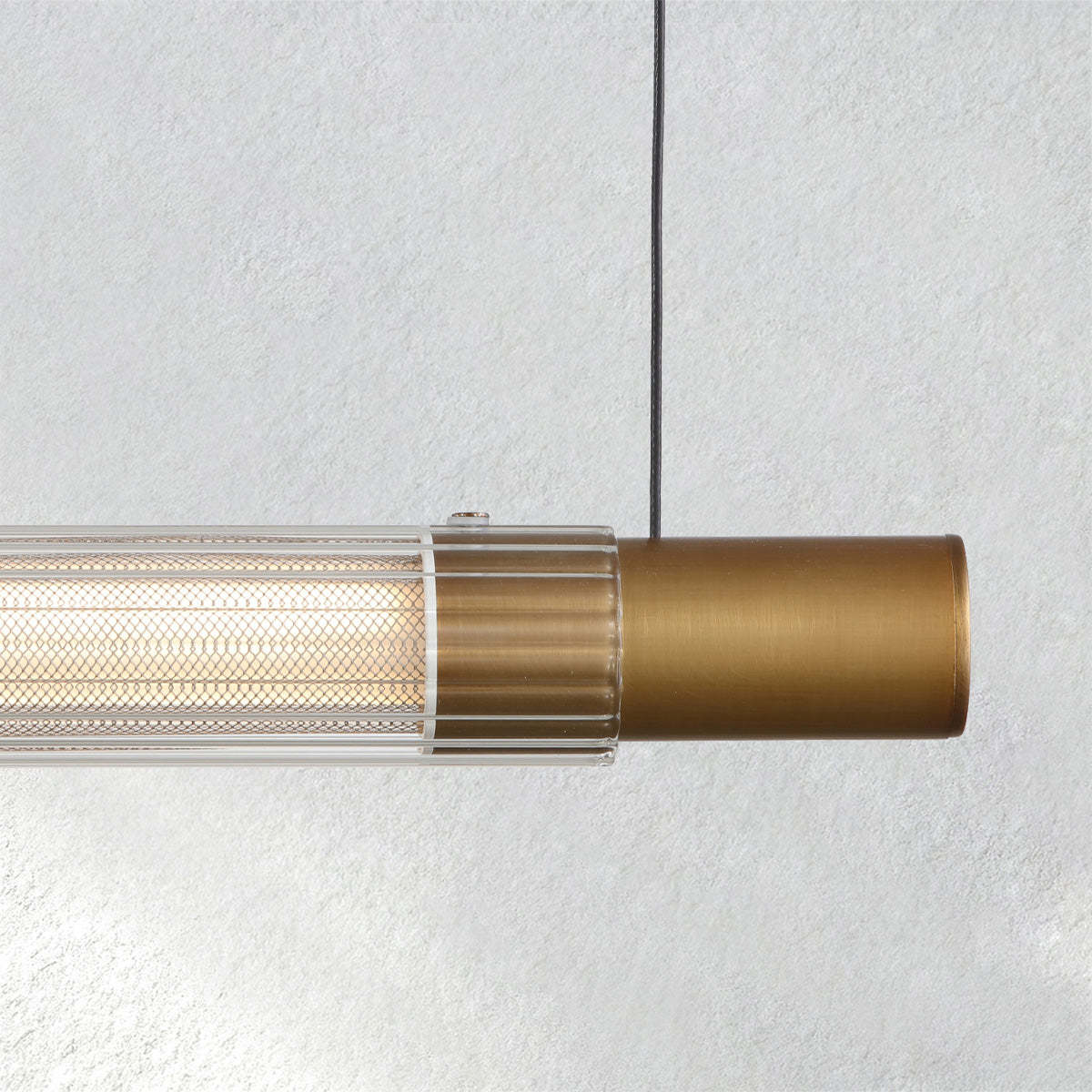 Everglow Ribbed Glass Linear Chandelier