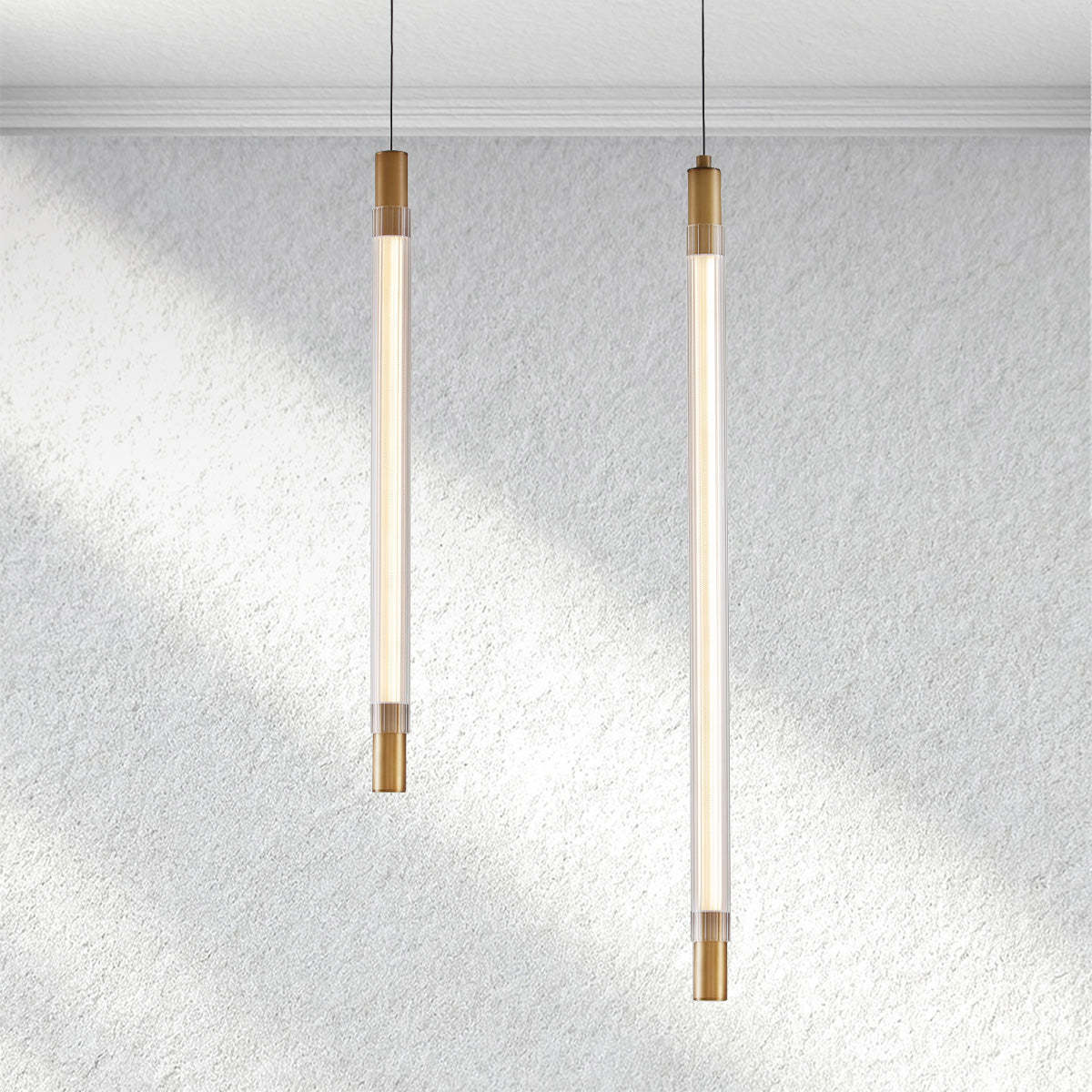 Everglow Vertical Tube Pendant,quiet luxury ambient lighting