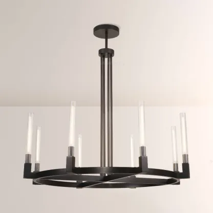 Cannele Glass Round Chandelier 36''