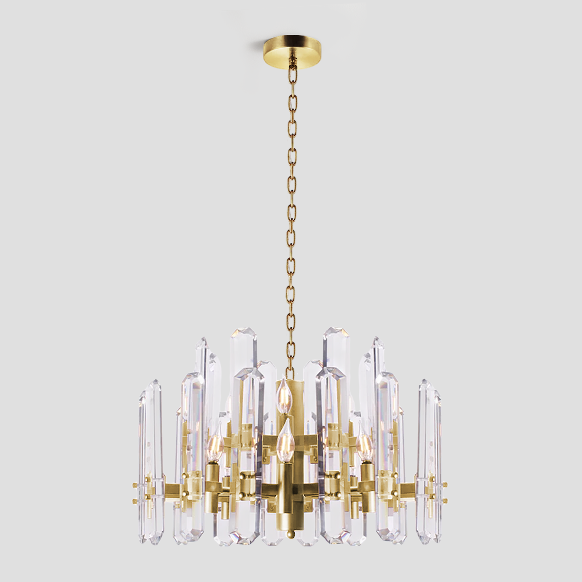 Brous Crystal Round Chandelier-Fullstarlighting
