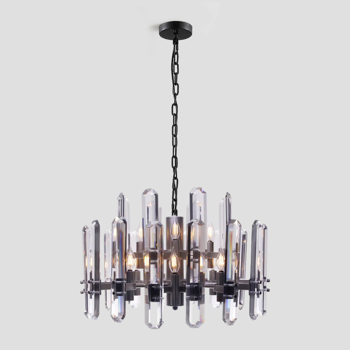 Brous Crystal Round Chandelier-Fullstarlighting