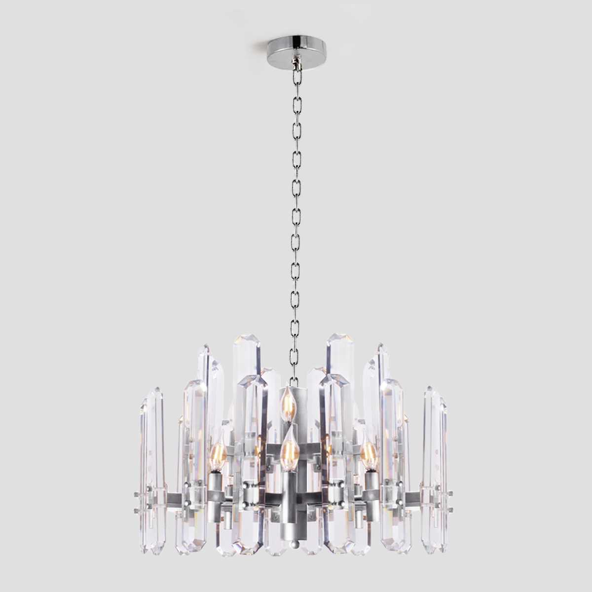 Brous Crystal Round Chandelier-Fullstarlighting