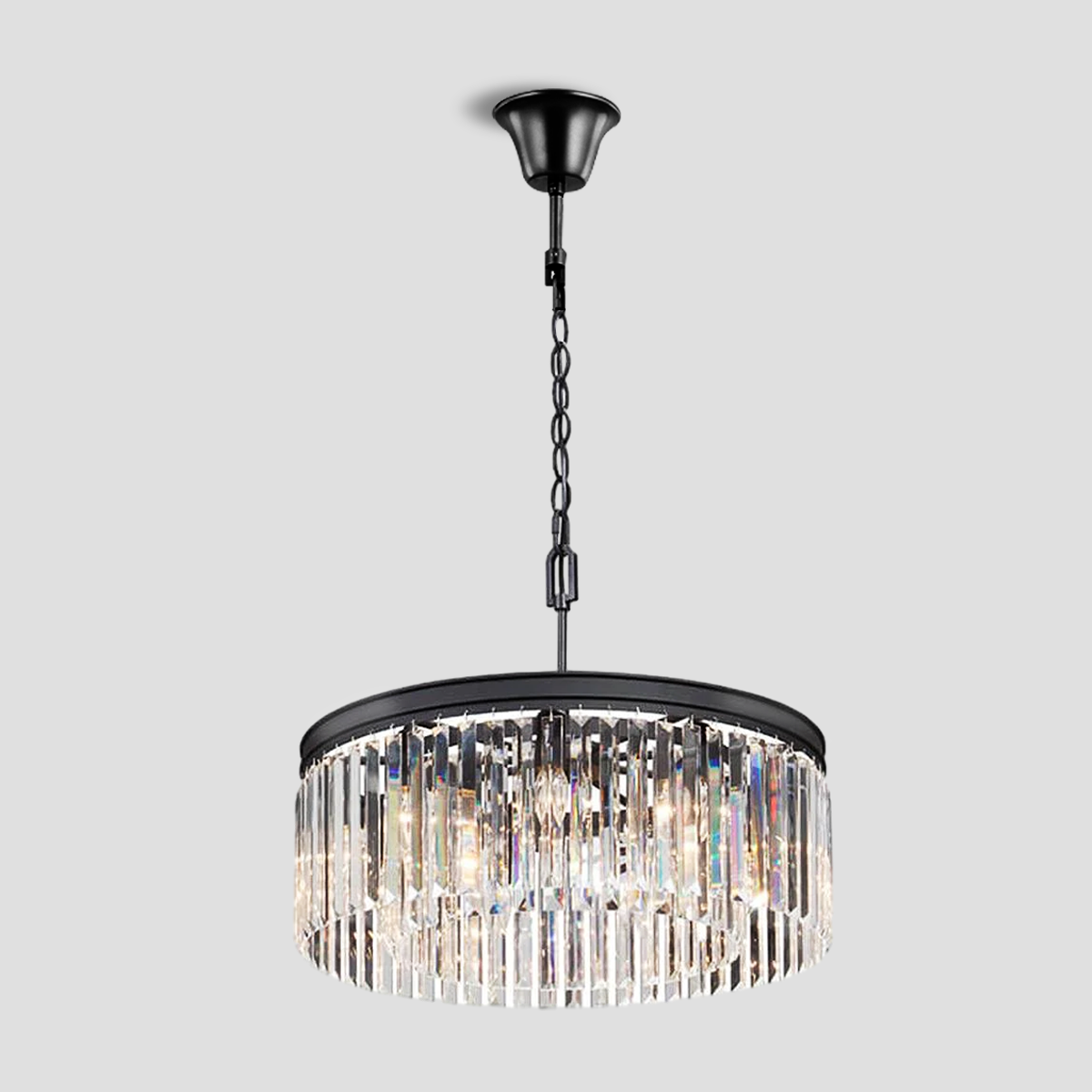 1920s Olion 1-Tier Crystal Round Chandelier-Fullstarlighting