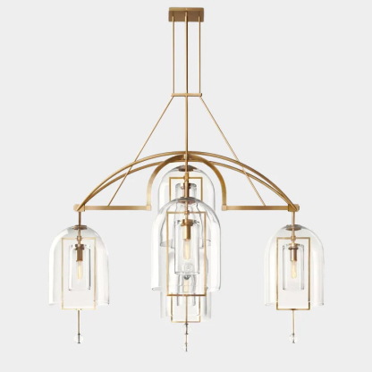 FULCRAL ROUND CHANDELIER 61" 5-LIGHTS