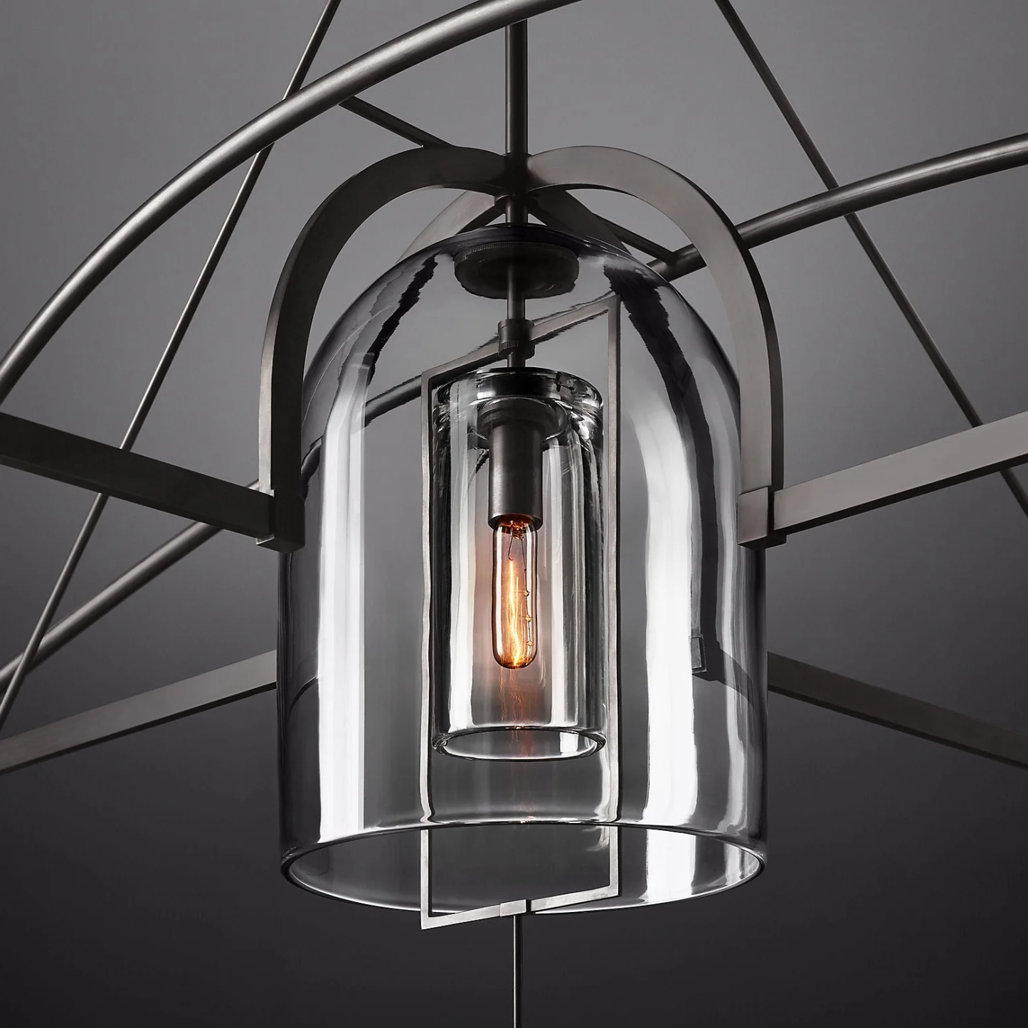 FULCRAL ROUND CHANDELIER 61" 5-LIGHTS