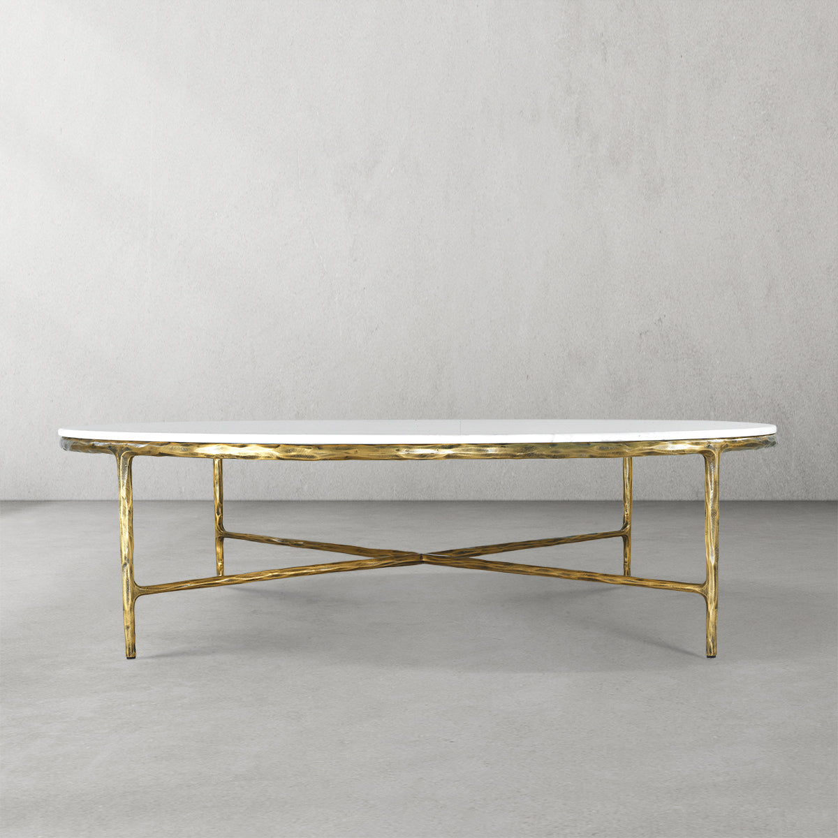 Thaddeus Marble Round Coffee Table 55"D-Fullstarlighting