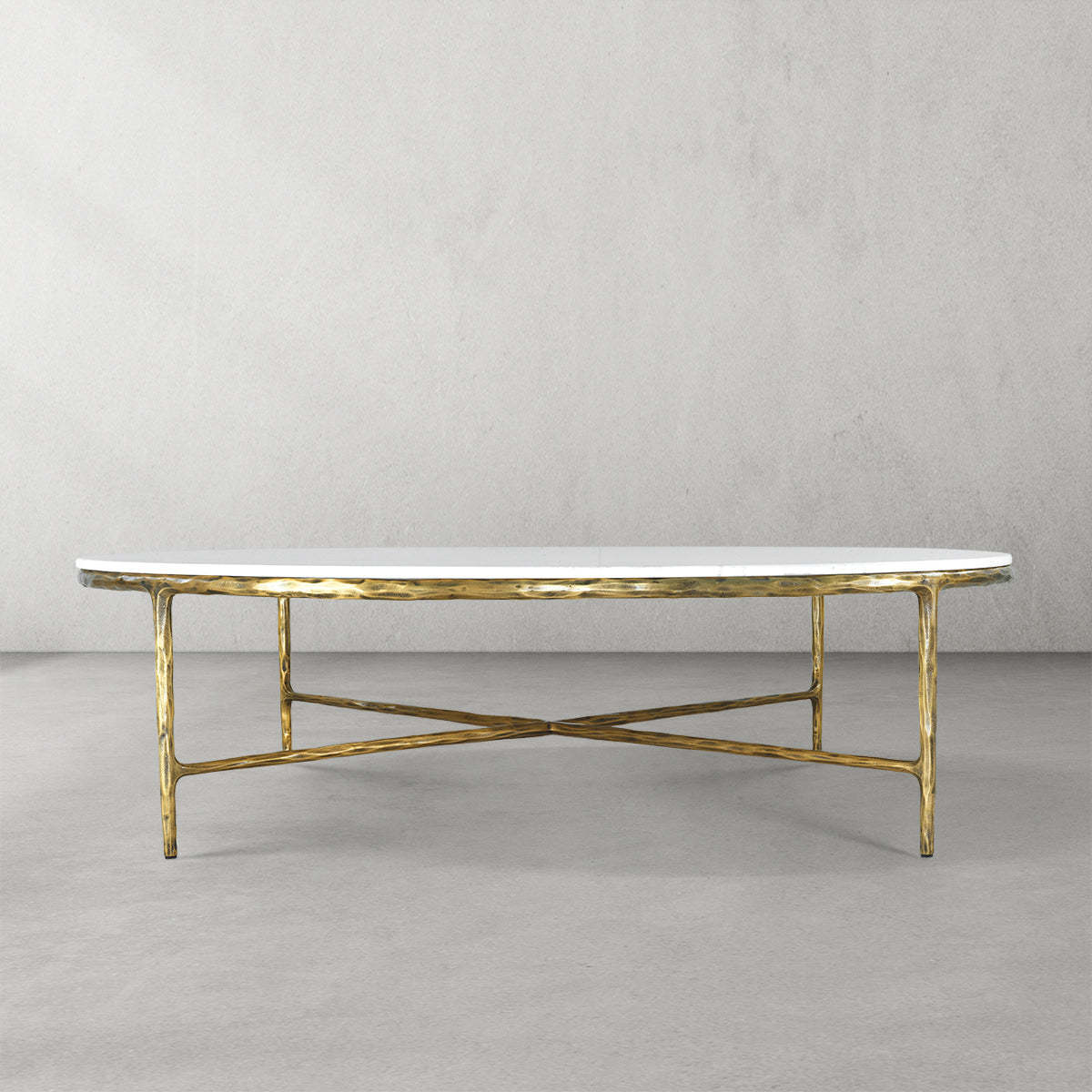 Thaddeus Marble Round Coffee Table 55"D-Fullstarlighting