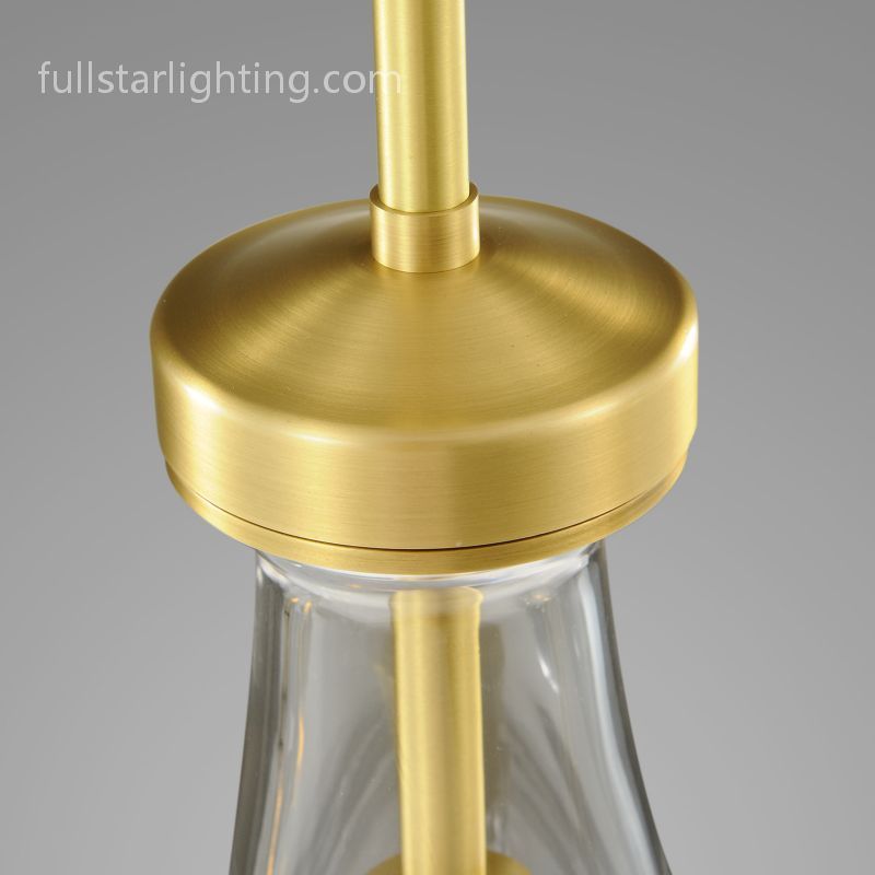 Raindrops 3-Light Rod Rectangular Chandelier