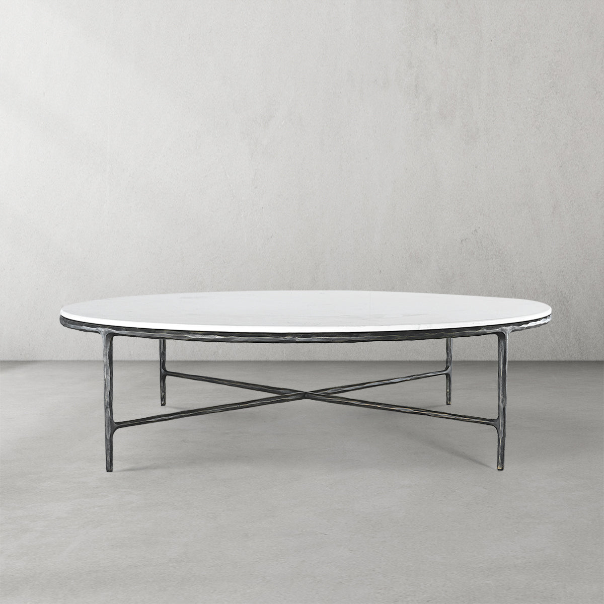 Thaddeus Marble Round Coffee Table 55"D-Fullstarlighting