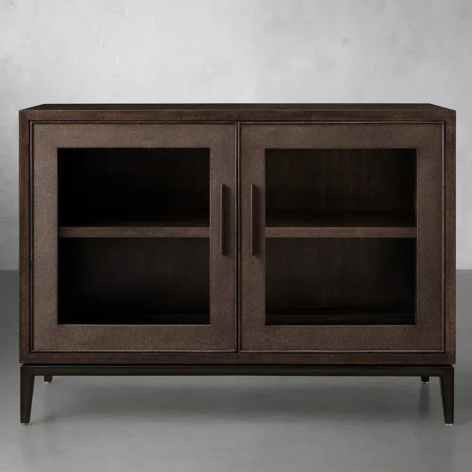 Malone Two Door Cabinet with Glass Doors