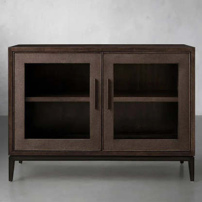 Malone Two Door Cabinet with Glass Doors-Fullstarlighting