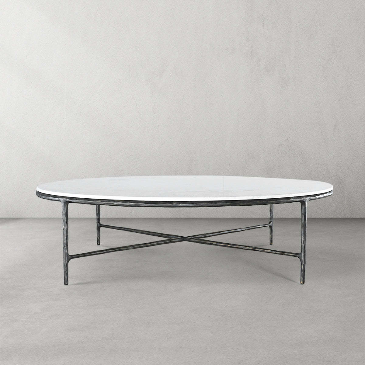 Thaddeus Marble Round Coffee Table 55"D-Fullstarlighting