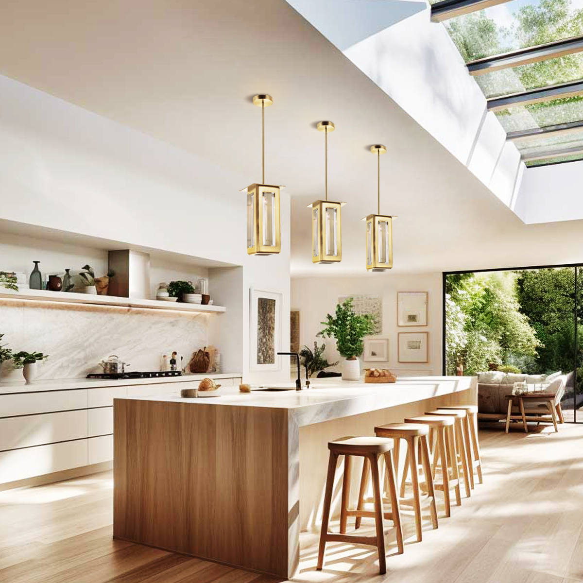 Kalo Rectangle Pendant Light-Fullstarlighting