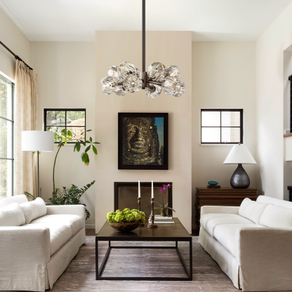 Kelly Clear Glass Chandelier-Fullstarlighting