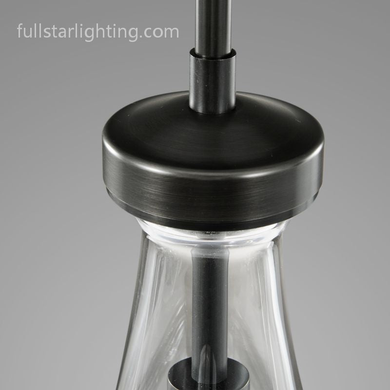 Raindrops 5-Light Rod Rectangular Chandelier-Fullstarlighting