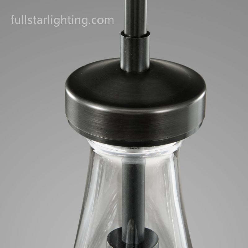 Raindrops 5-Light Rod Rectangular Chandelier-Fullstarlighting