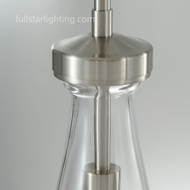 Raindrops 3-Light Rod Rectangular Chandelier