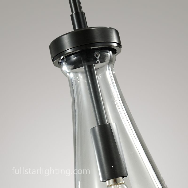 Raindrops 3-Light Rod Round Chandelier-Fullstarlighting