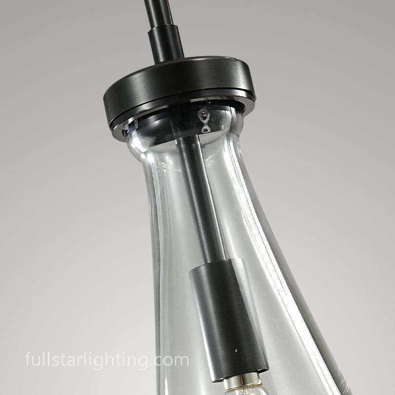 Raindrops 3-Light Rod Round Chandelier-Fullstarlighting