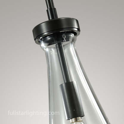 Raindrops 3-Light Rod Round Chandelier-Fullstarlighting