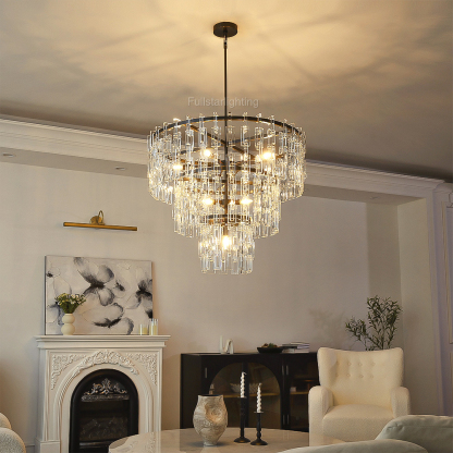 Iralier 3-Tier Round Chandelier 36"