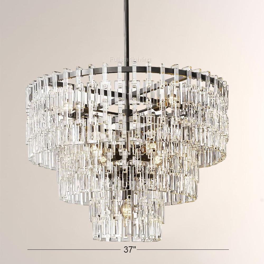 Iralier 3-Tier Round Chandelier 36"