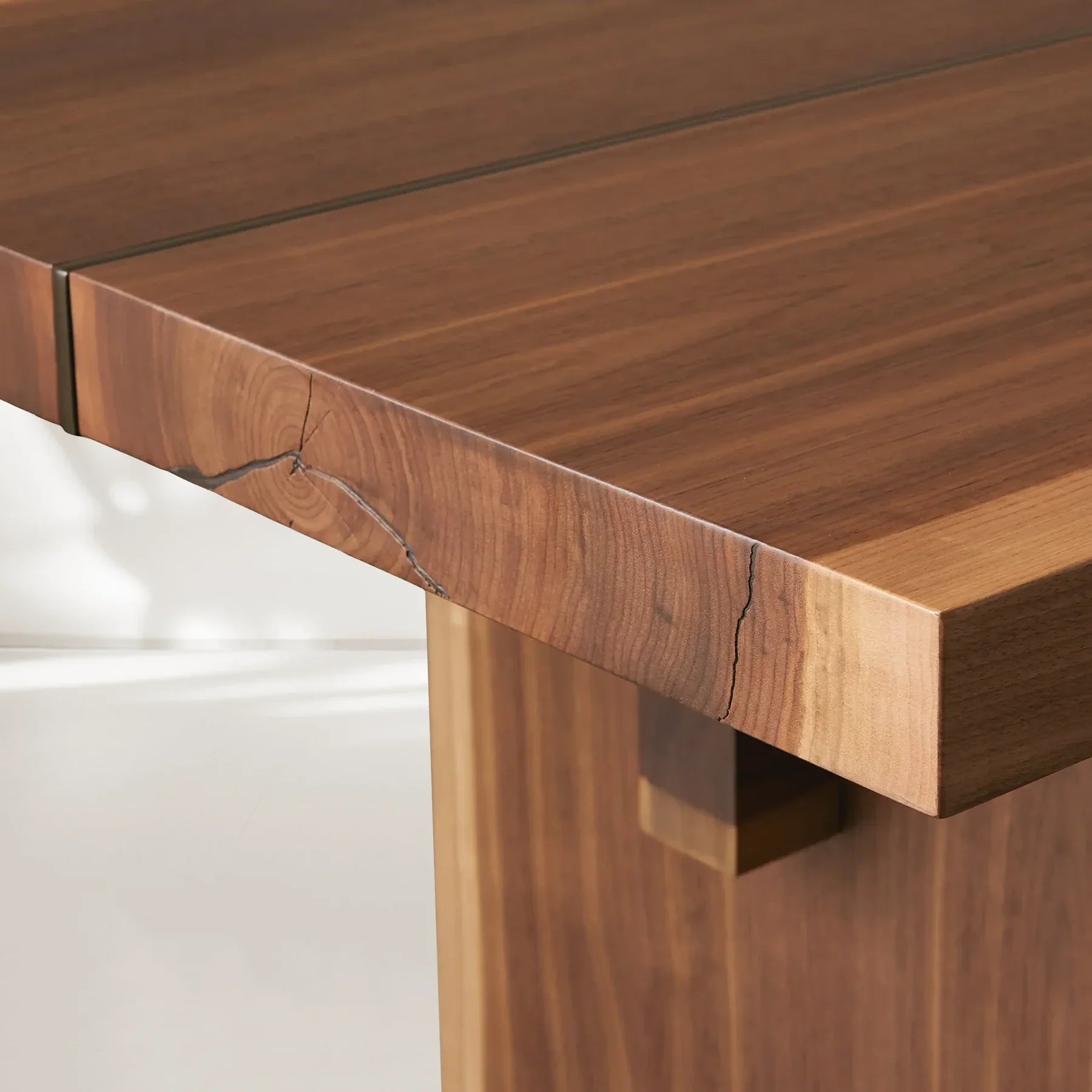 Mihaela Dining Table Handcrafted Romanian Oak With Walnut Veneer-Fullstarlighting