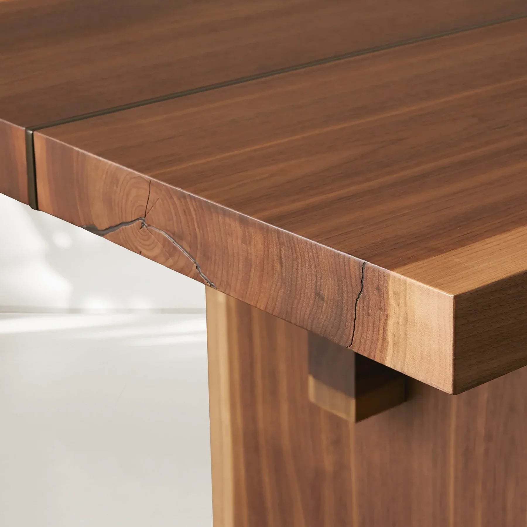 Mihaela Dining Table Handcrafted Romanian Oak With Walnut Veneer-Fullstarlighting