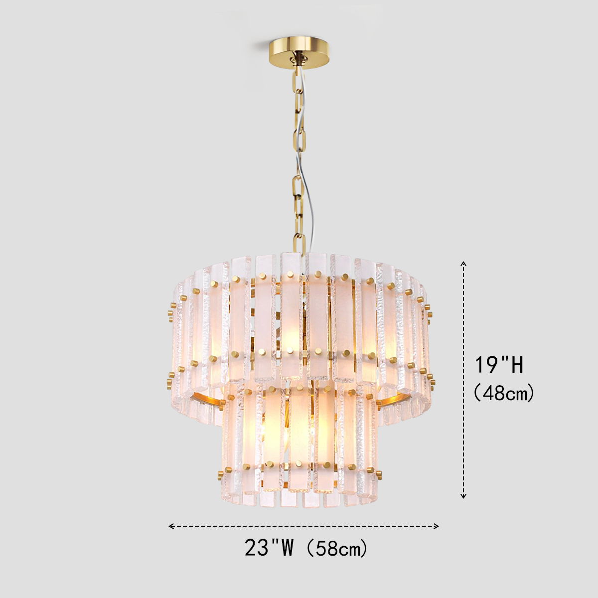 Mara Classical Round Glass Chandelier-Fullstarlighting
