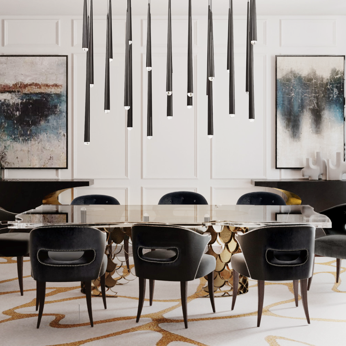 Harry Rectangle Tubular Pendant-Fullstarlighting