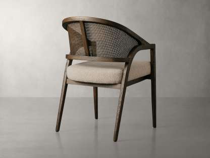Aimee Dining Arm Chair in Mocha-Fullstarlighting