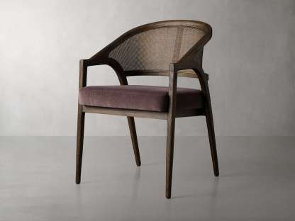 Aimee Dining Arm Chair in Mocha