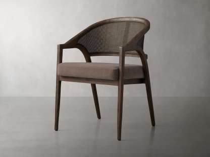 Aimee Dining Arm Chair in Mocha