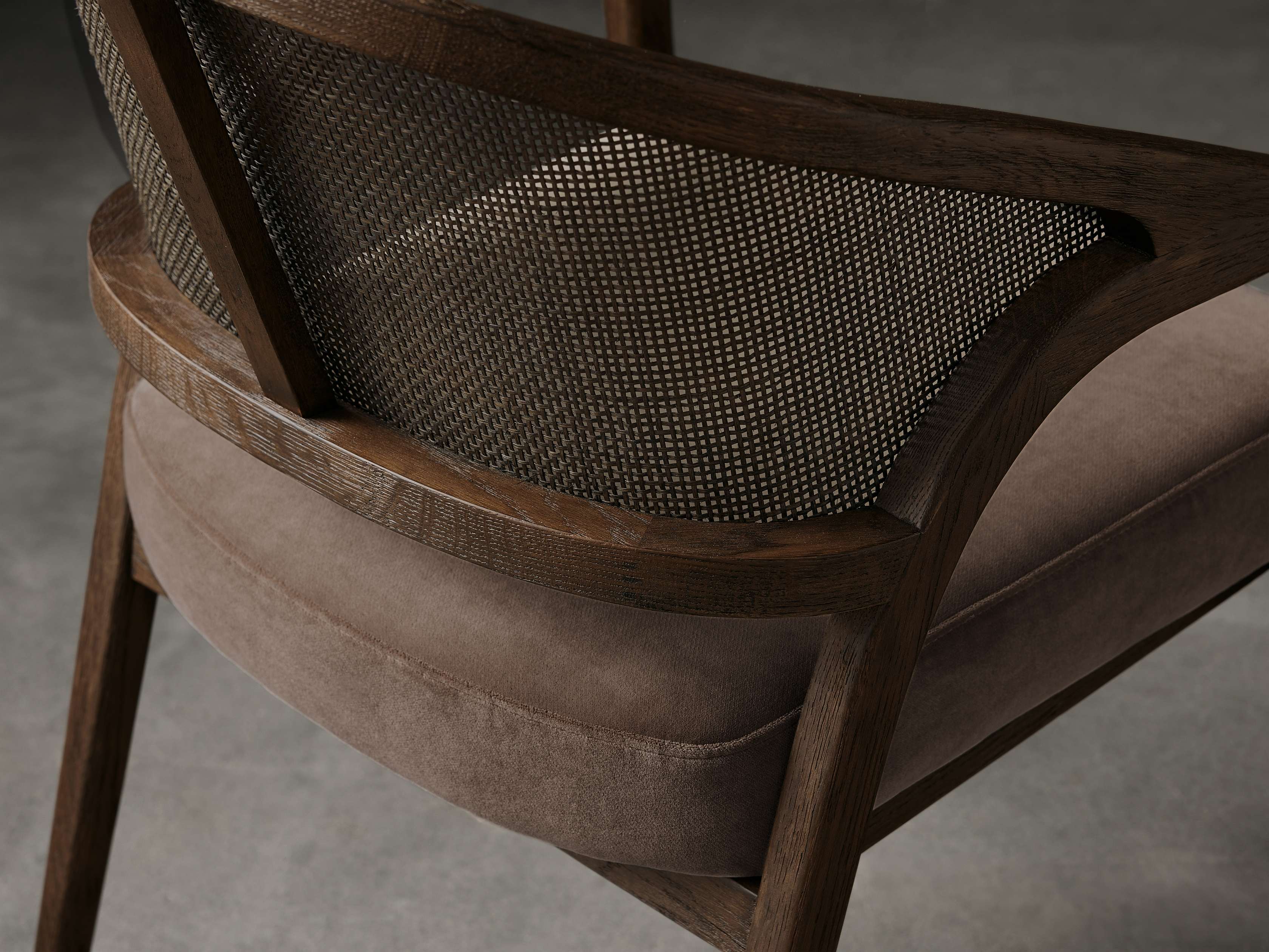 Aimee Dining Arm Chair in Mocha-Fullstarlighting