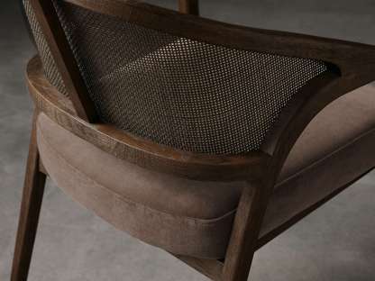 Aimee Dining Arm Chair in Mocha