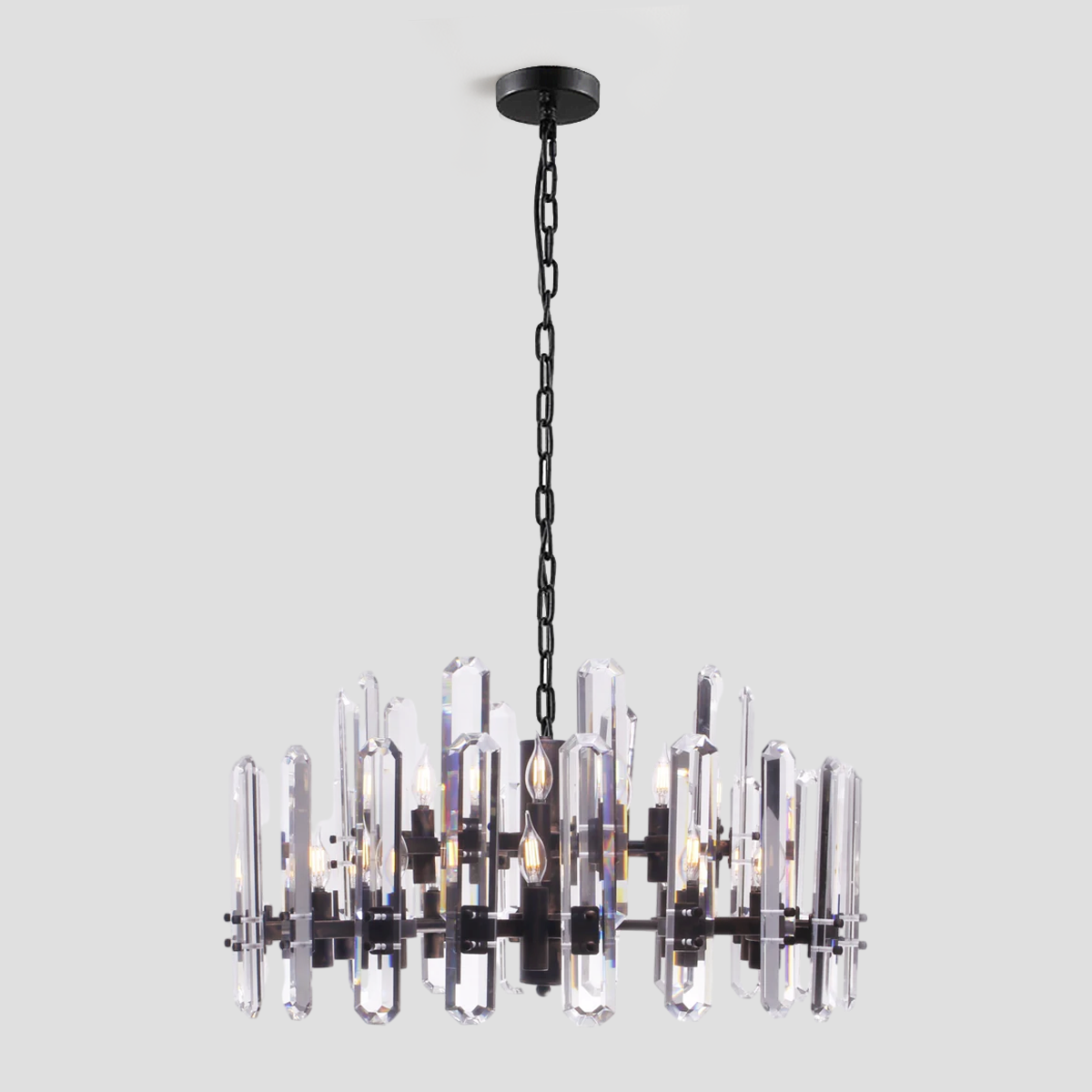 Brous Crystal Round Chandelier-Fullstarlighting