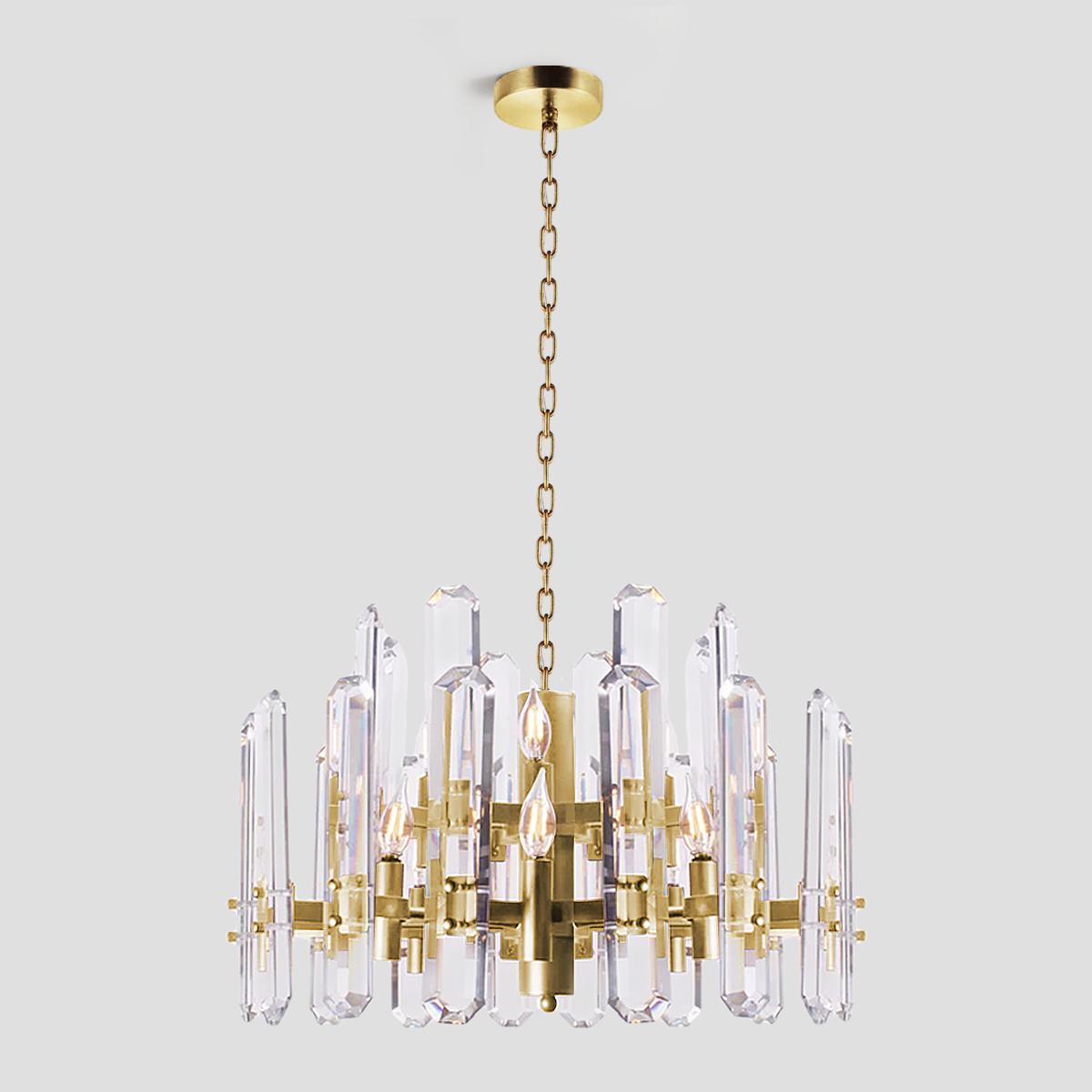Brous Crystal Round Chandelier-Fullstarlighting