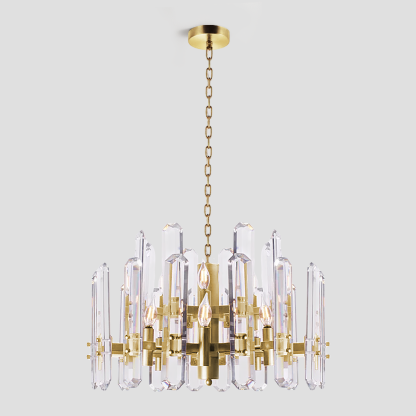 Brous Crystal Round Chandelier-Fullstarlighting